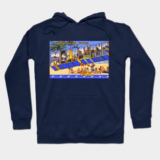 Greetings from Melbourne, Florida - Vintage Large Letter Postcard Hoodie